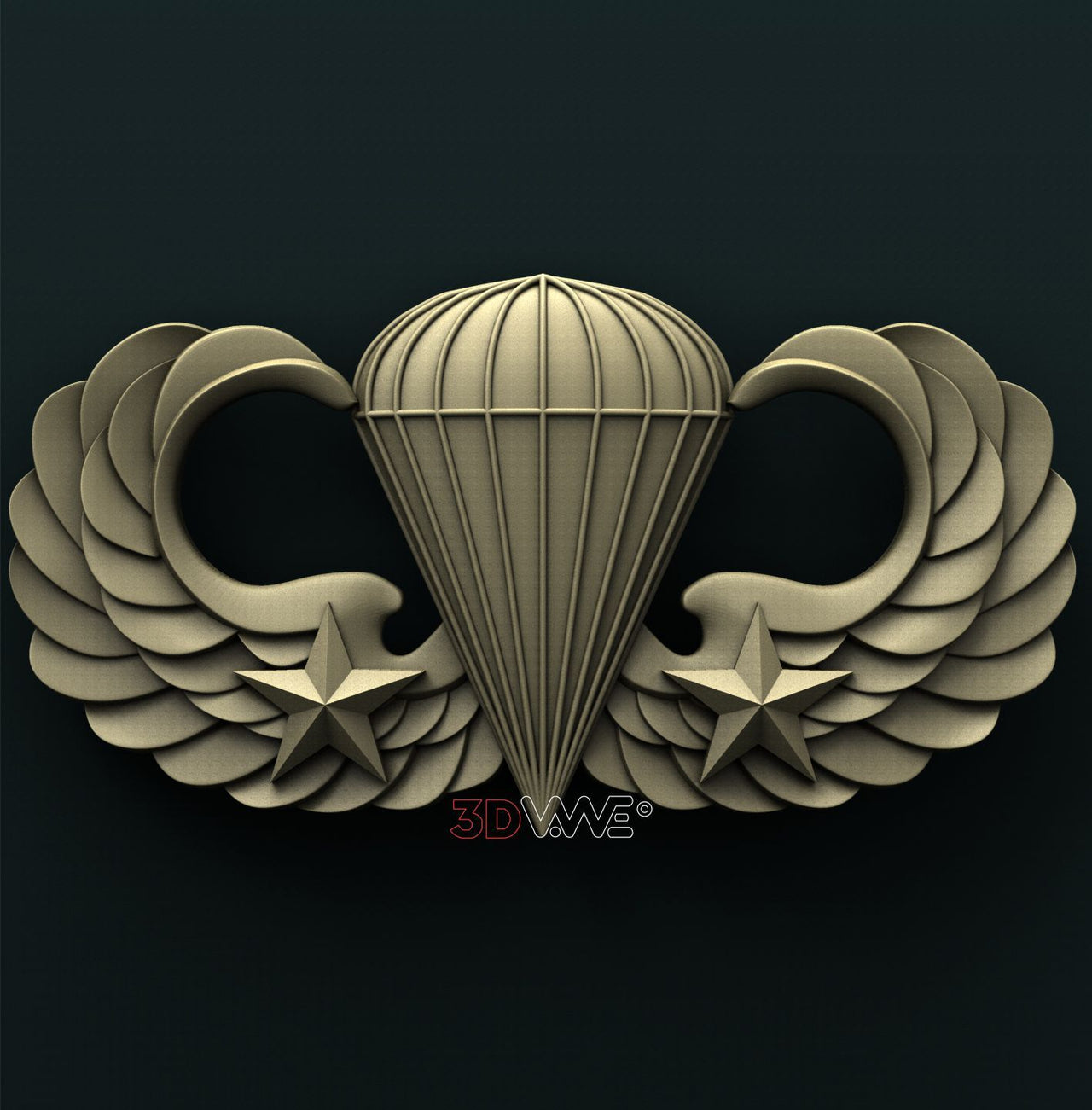 US ARMY BASIC COMBAT PARACHUTE 2nd AWARD 3D STL 3DWave