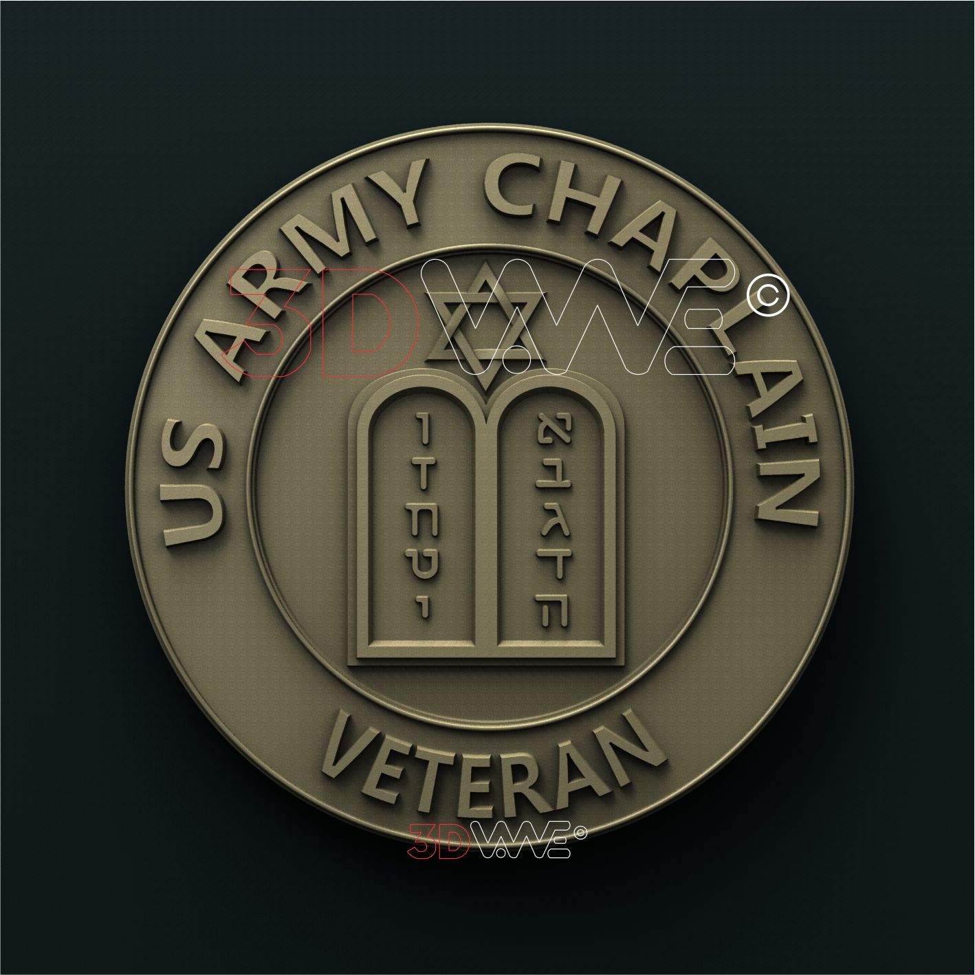 US ARMY CHAPLAIN VETERAN 3D STL 3DWave