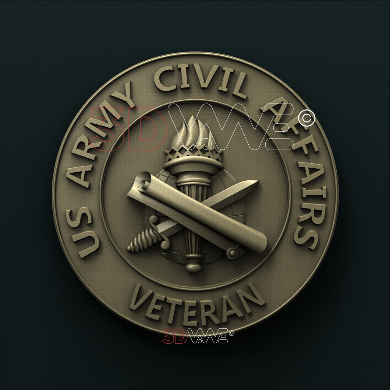 US ARMY CIVIL AFFAIRS VETERAN 3D STL 3DWave