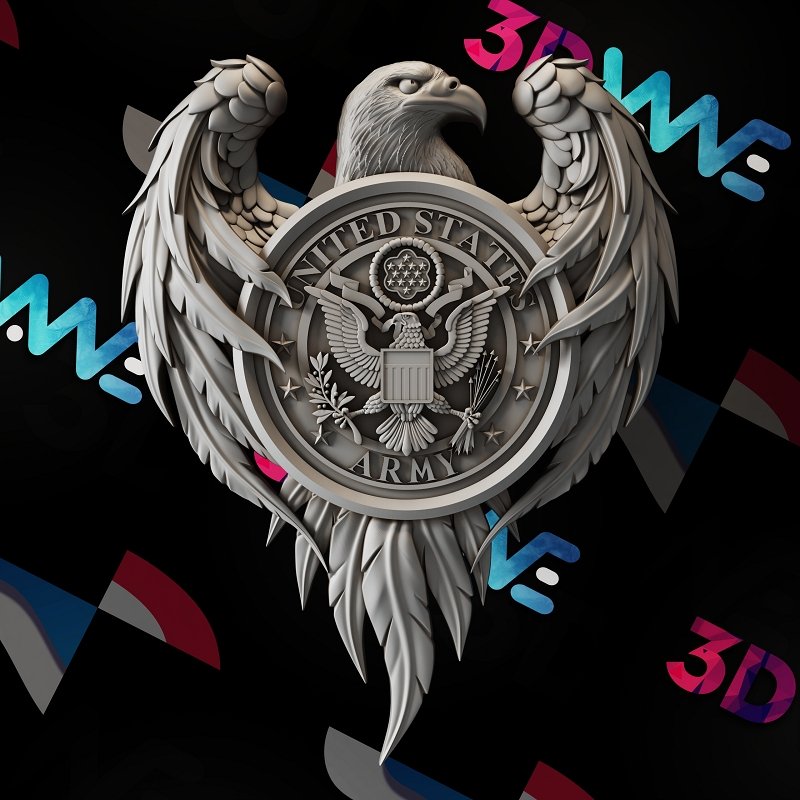 US ARMY eagle 3d stl - 3DWave.us