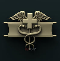 Thumbnail for US ARMY EXPERT FIELD MEDICAL BADGE 3D STL 3DWave