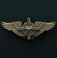 Thumbnail for US ARMY FLIGHT ENGINEER WINGS 3D STL 3DWave