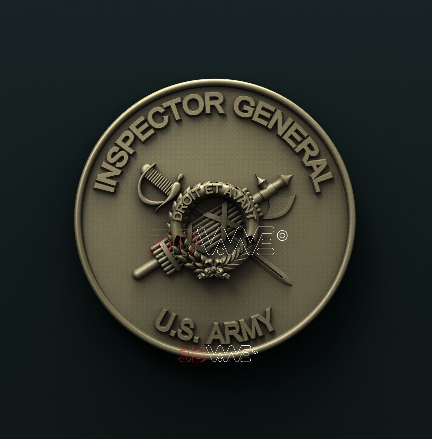 US ARMY INSPECTOR GENERAL 3D STL 3DWave