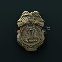 Thumbnail for US ARMY MILITARY POLICE BADGE 3D STL 3DWave