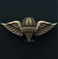 Thumbnail for US ARMY PARARIGGER BADGE 3D STL 3DWave