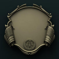 Thumbnail for US ARMY PLAQUE 3D STL 3DWave