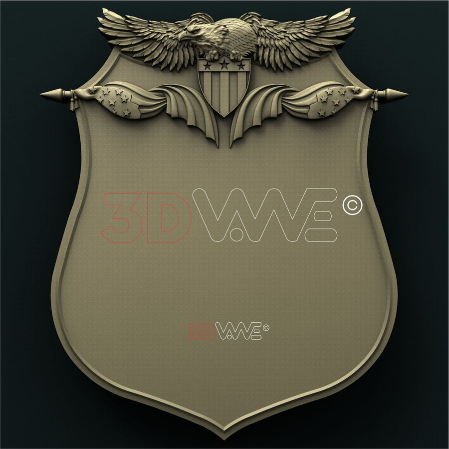 US ARMY PLAQUE 3D STL 3DWave