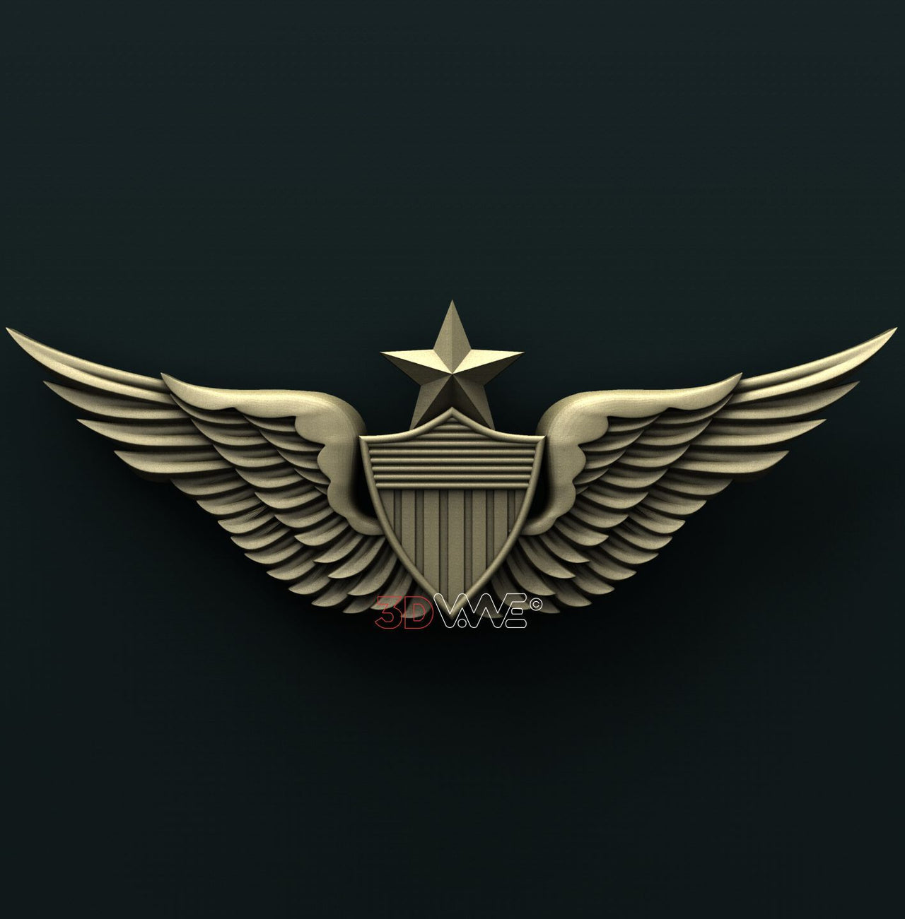 US ARMY SENIOR AVIATOR BADGE 3D STL 3DWave