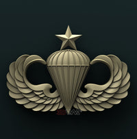 Thumbnail for US ARMY SENIOR PARACHUTE BADGE 3D STL 3DWave