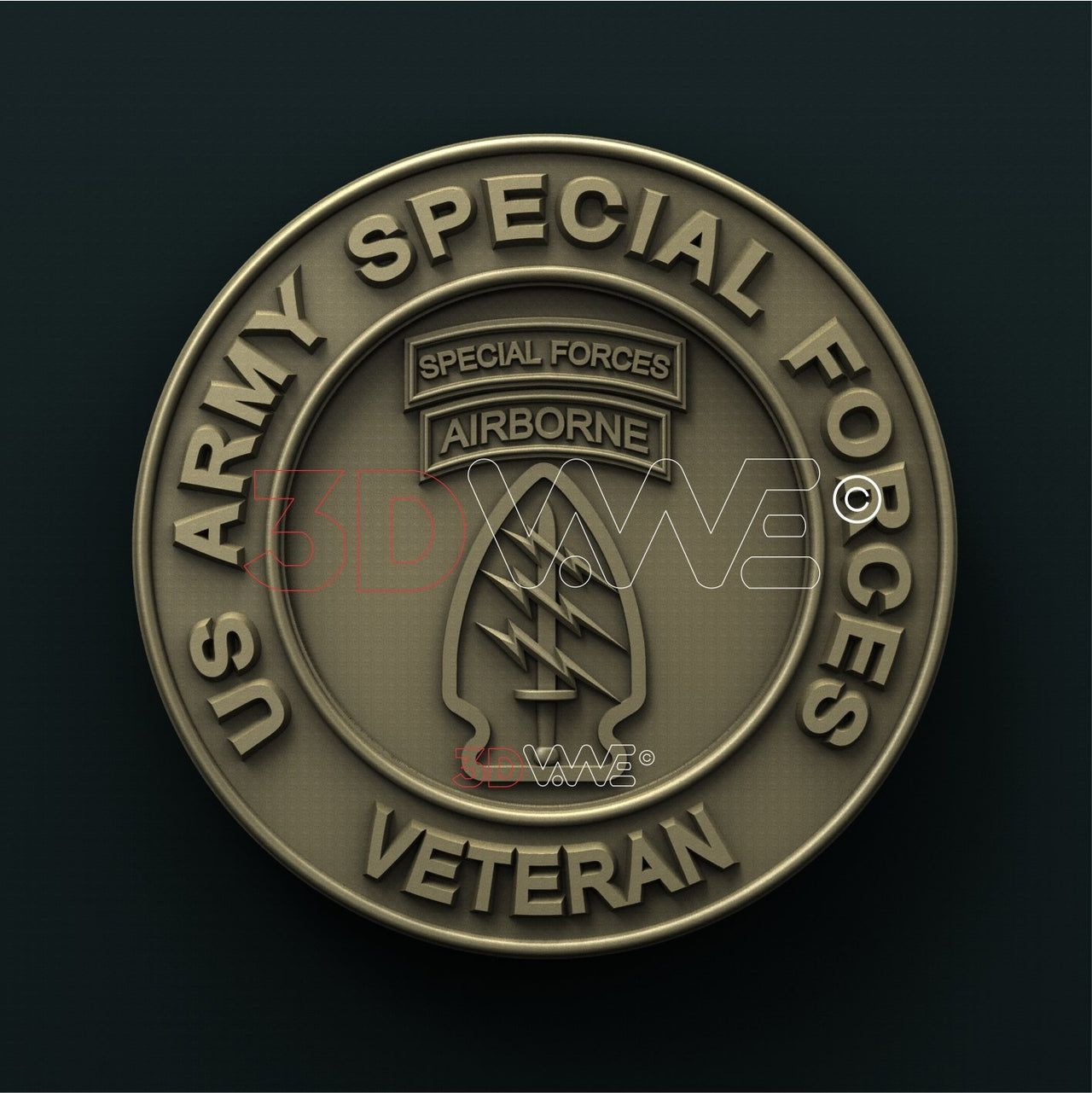 US ARMY SPECIAL FORCES VETERAN 3D STL 3DWave