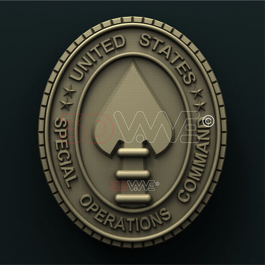 US ARMY SPECIAL OPERATIONS COMMAND 3D STL 3DWave
