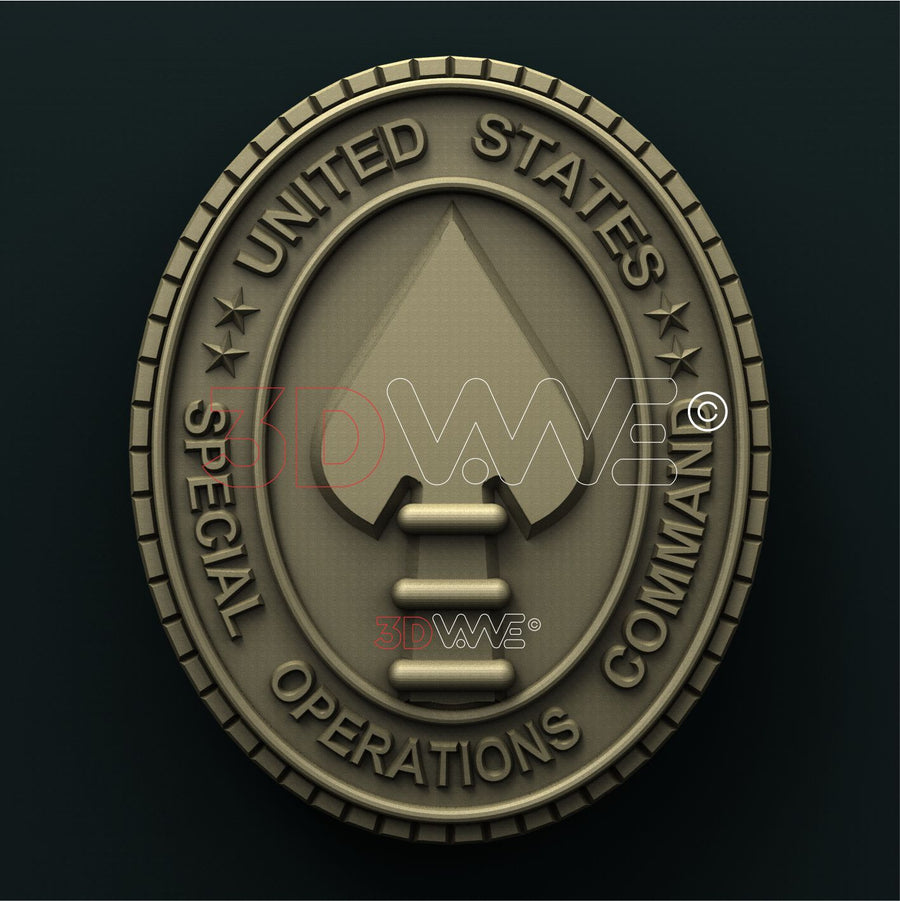 US ARMY SPECIAL OPERATIONS COMMAND 3D STL 3DWave