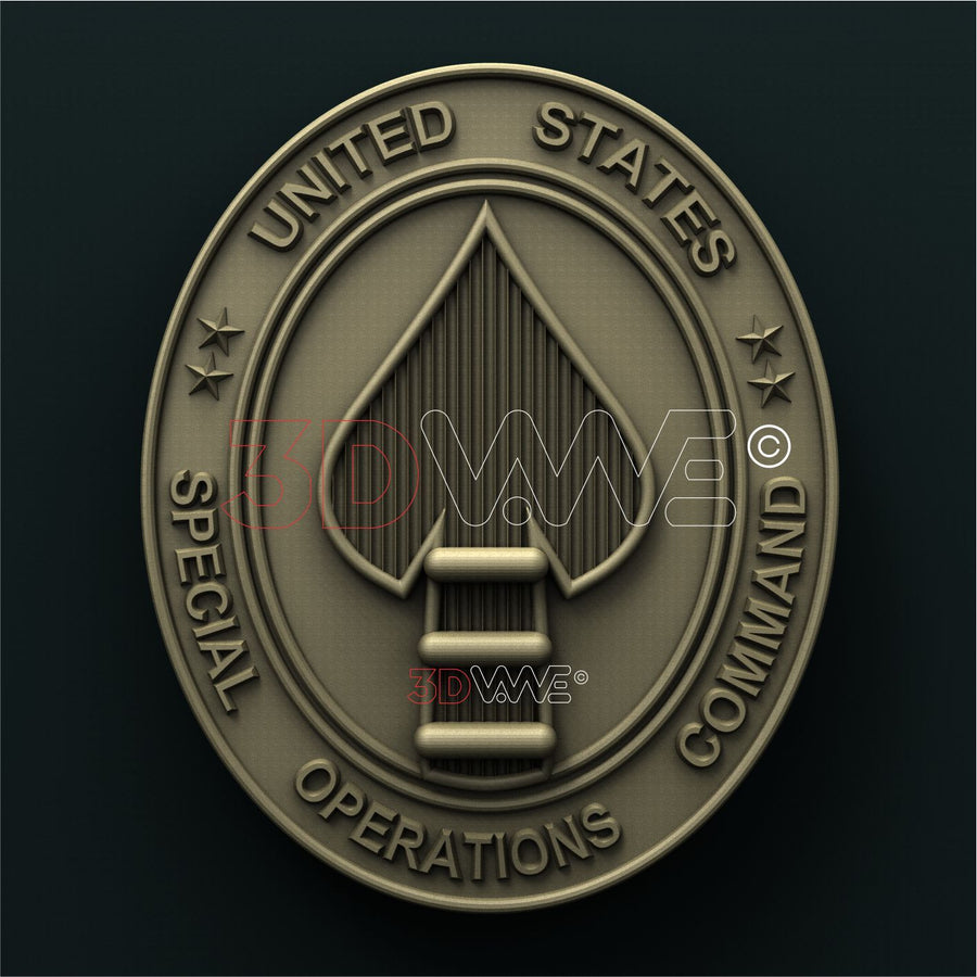 US ARMY SPECIAL OPERATIONS COMMAND 3D STL 3DWave