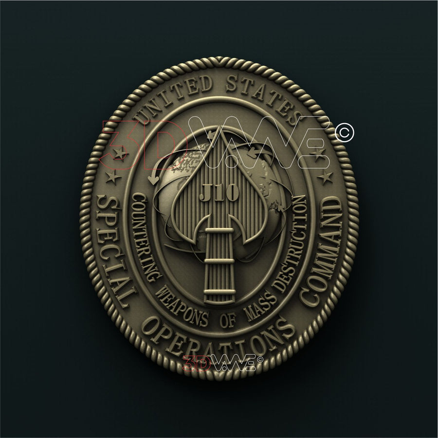 US ARMY, SPECIAL OPERATIONS COMMAND, J10 3D STL 3DWave