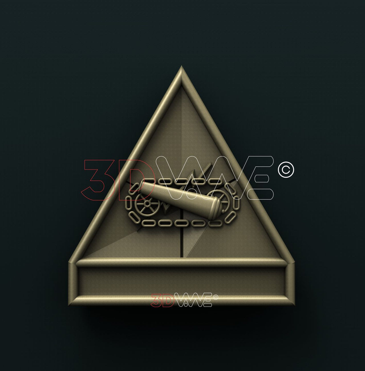 US ARMY UNIT INSIGNIA (BLANK) 3D STL 3DWave