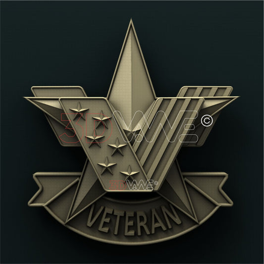 US ARMY VETERAN 3D STL 3DWave