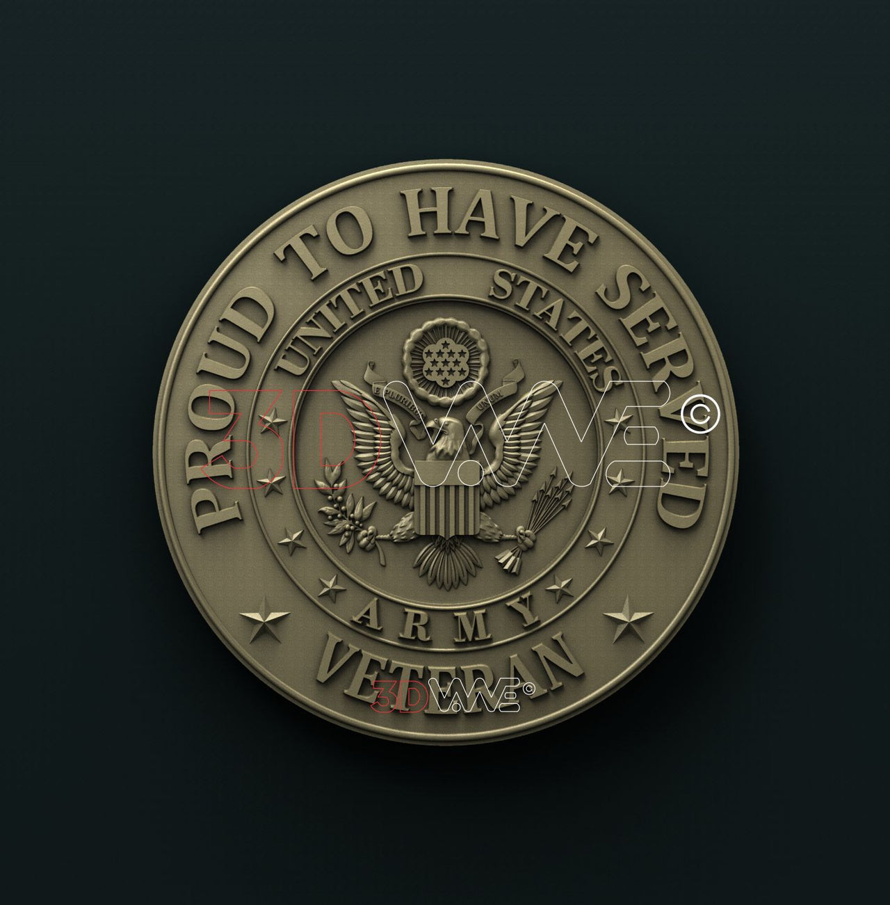 US ARMY VETERAN 3D STL 3DWave