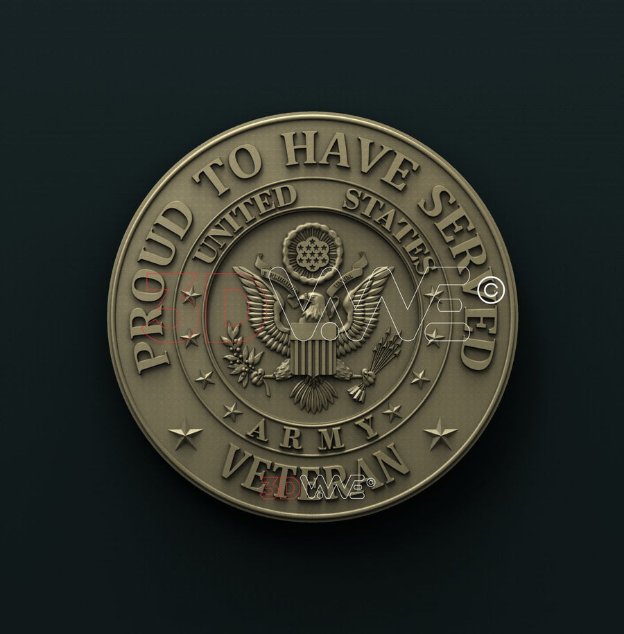 US ARMY VETERAN 3D STL 3DWave