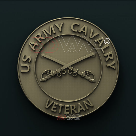 US ARMY VETERAN CAVALRY 3D STL 3DWave