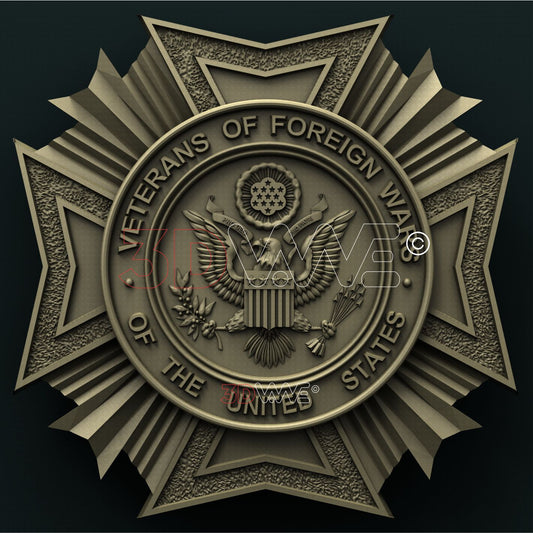 US ARMY VETERANS OF FOREIGN WARS 3D STL 3DWave