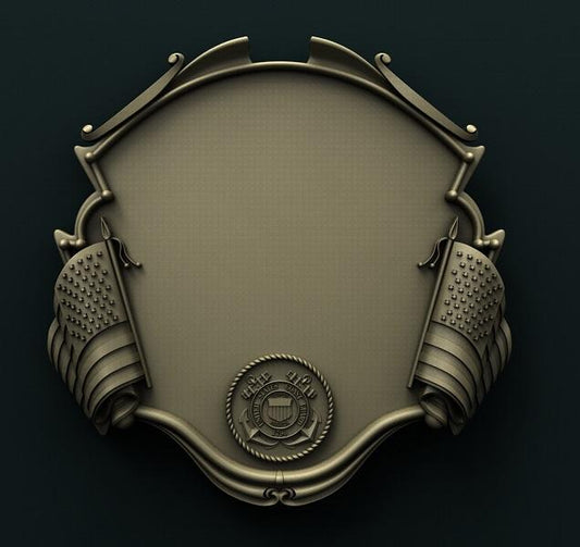 US COAS GUARD PLAQUE 3D STL 3DWave