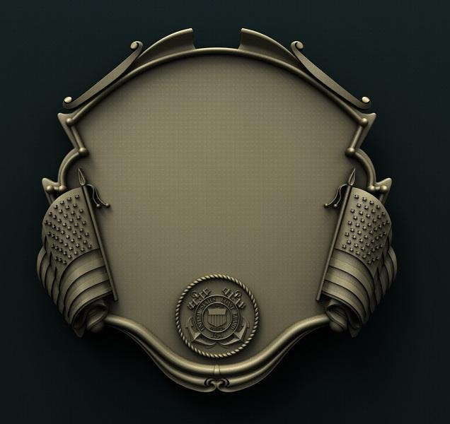 US COAS GUARD PLAQUE 3D STL 3DWave