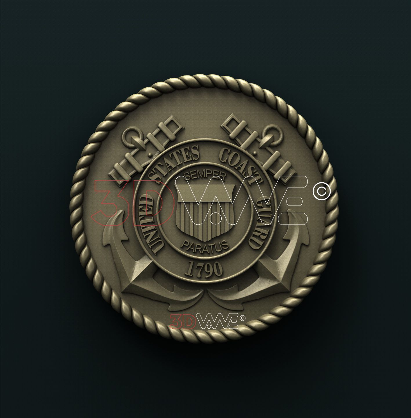 US COAST GUARD SEAL 3D STL 3DWave