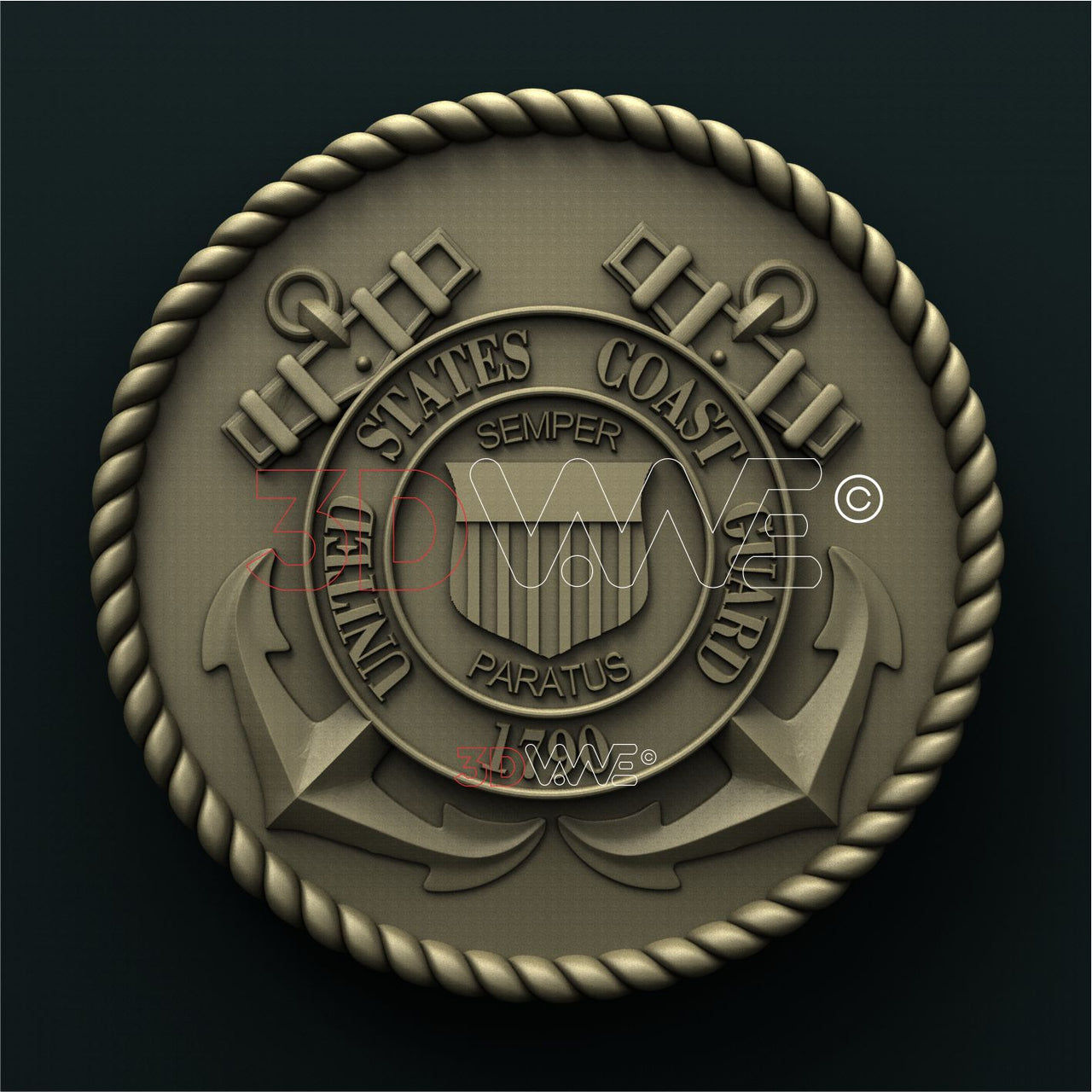 US COAST GUARD SEAL 3D STL 3DWave