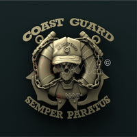 Thumbnail for US COAST GUARD SKULL 3D STL 3DWave