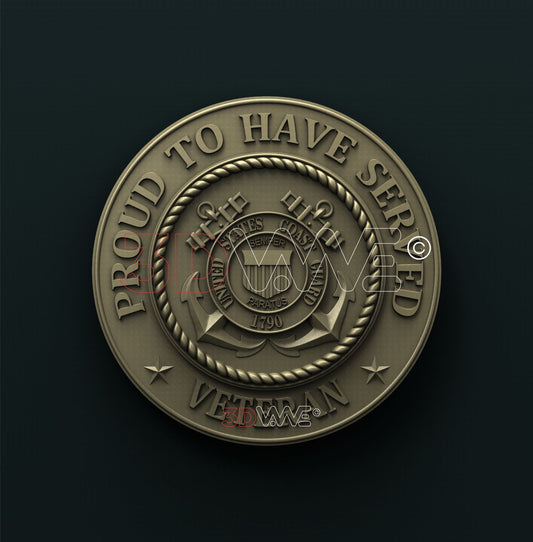 US COAST GUARD VETERAN 3D STL 3DWave