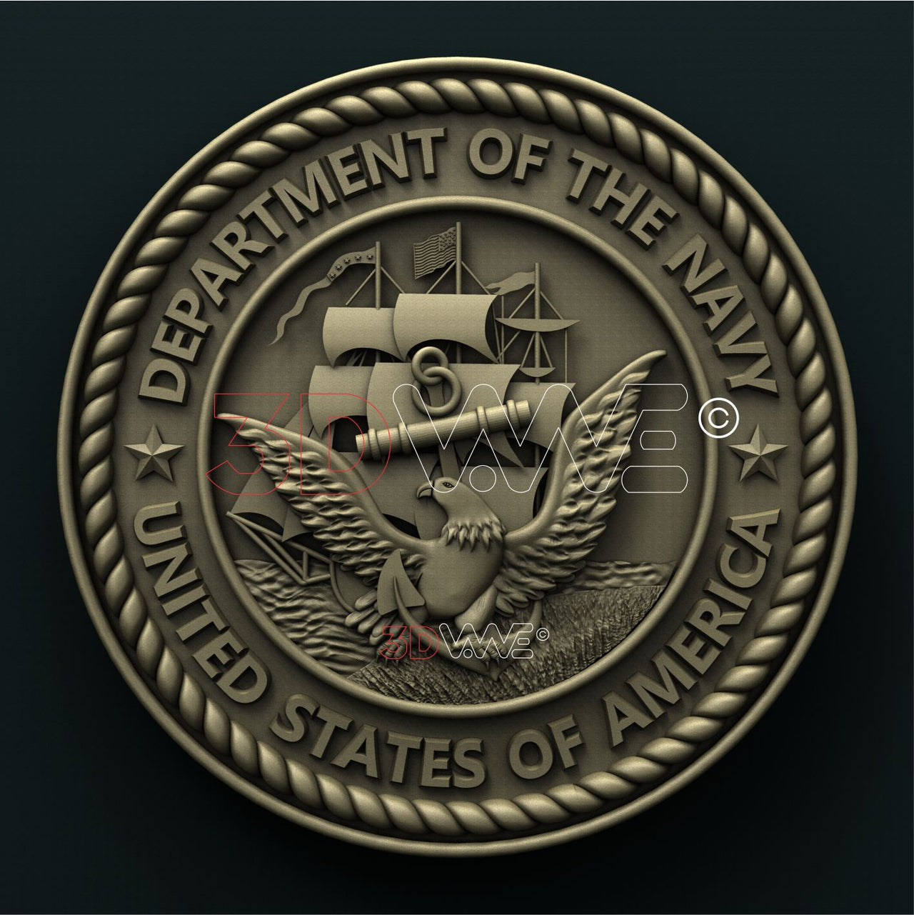 US DEPARTMENT OF THE NAVY SEAL 3D STL 3DWave