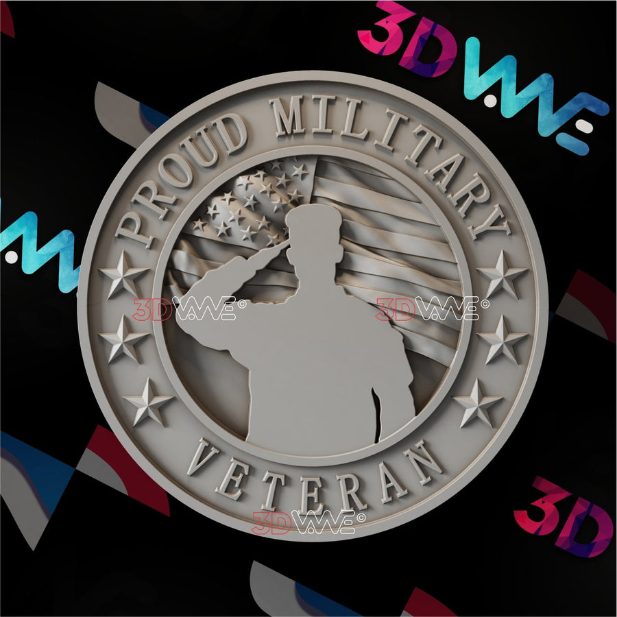 US MILITARY VETERAN 3d stl 3DWave