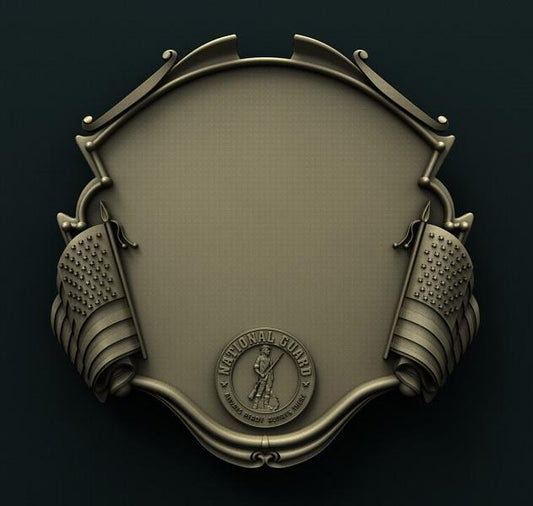 US NATIONAL GUARD PLAQUE 3D STL 3DWave