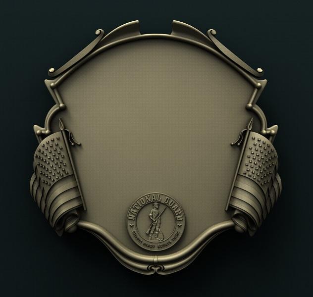US NATIONAL GUARD PLAQUE 3D STL 3DWave