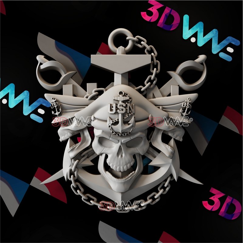 US NAVY CHIEF 3d stl 3DWave