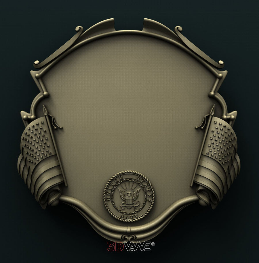 US NAVY PLAQUE 3D STL 3DWave