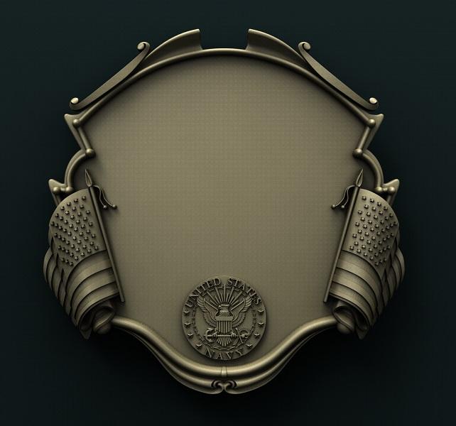 US NAVY PLAQUE 3D STL 3DWave