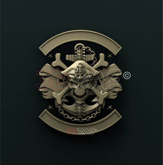 US NAVY PLAQUE 3D STL 3DWave
