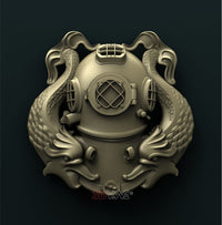 Thumbnail for US NAVY REGULATION NAVY DIVER 1ST CLASS BADGE 3D STL 3DWave