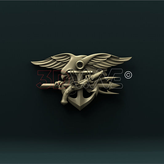 US NAVY SEAL TRIDENT 3D STL 3DWave