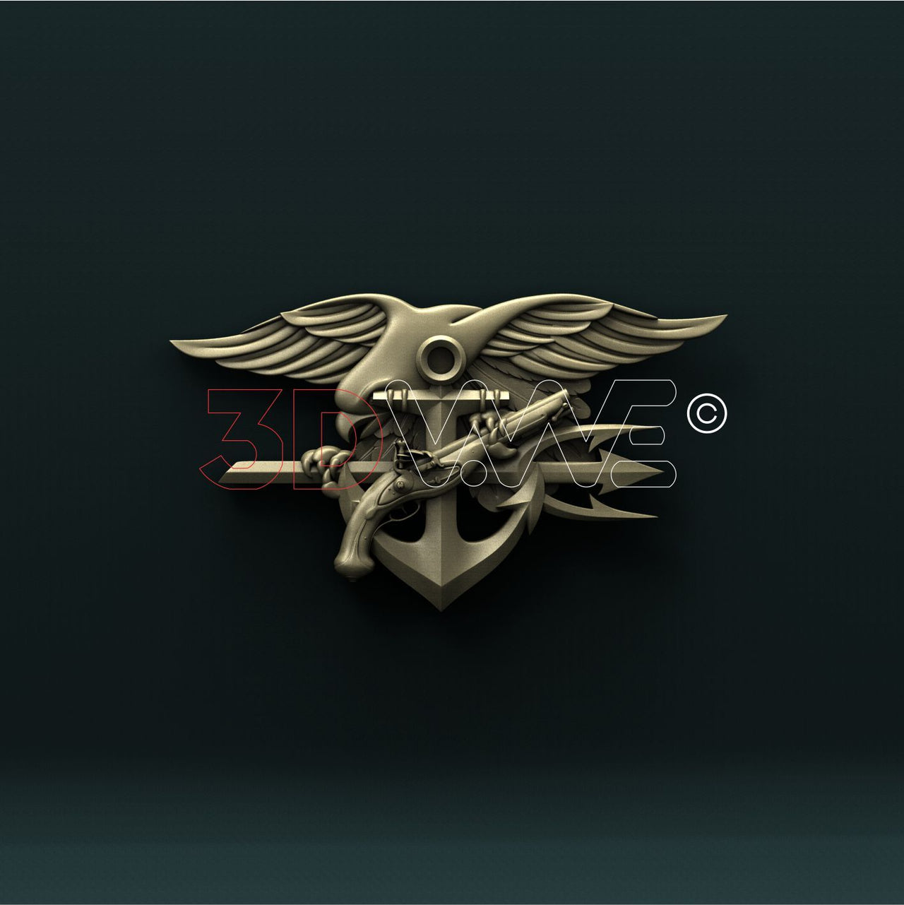 US NAVY SEAL TRIDENT 3D STL 3DWave