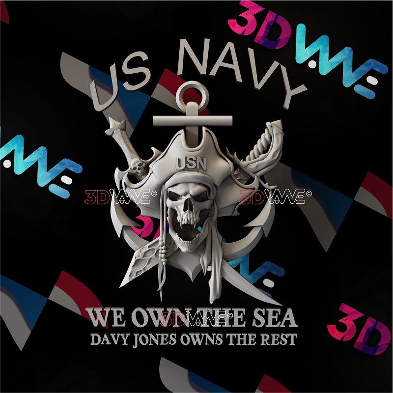 US NAVY SKULL 3d stl 3DWave.us