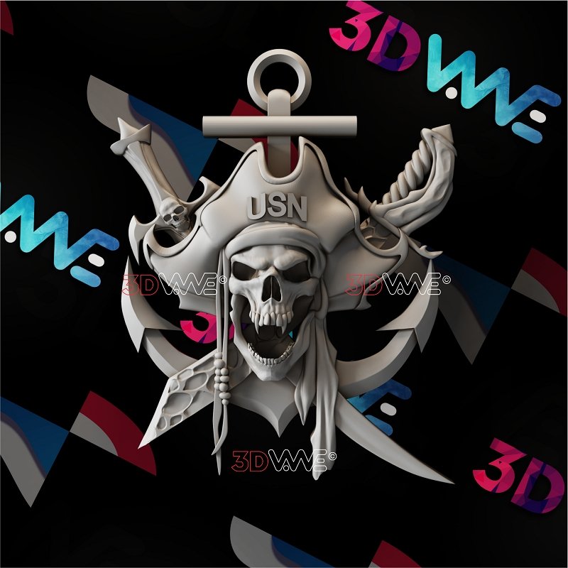 US NAVY SKULL 3d stl 3DWave.us