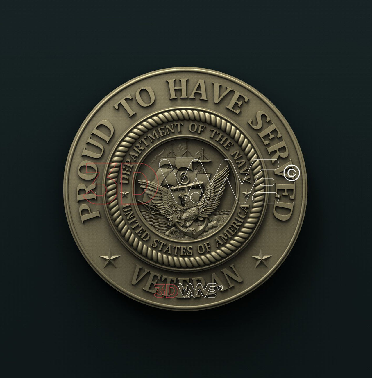 US NAVY VETERAN 3D STL 3DWave