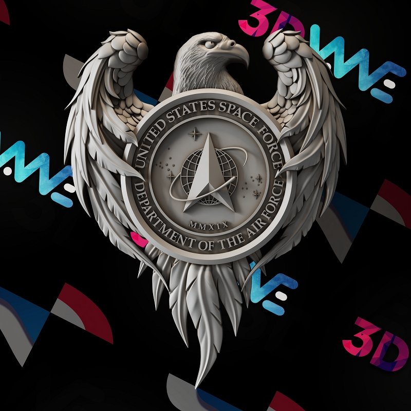 US SPACE FORCE eagle 3d stl - 3DWave.us