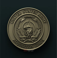 Thumbnail for USA ARMY ACQUISITION CORPS PLAQUE 3D STL 3DWave