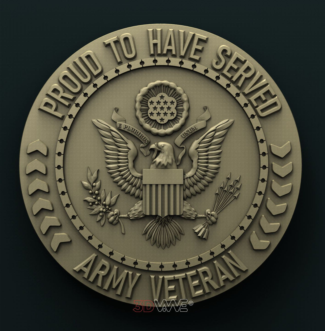 USA ARMY VETERAN 3D STL 3DWave