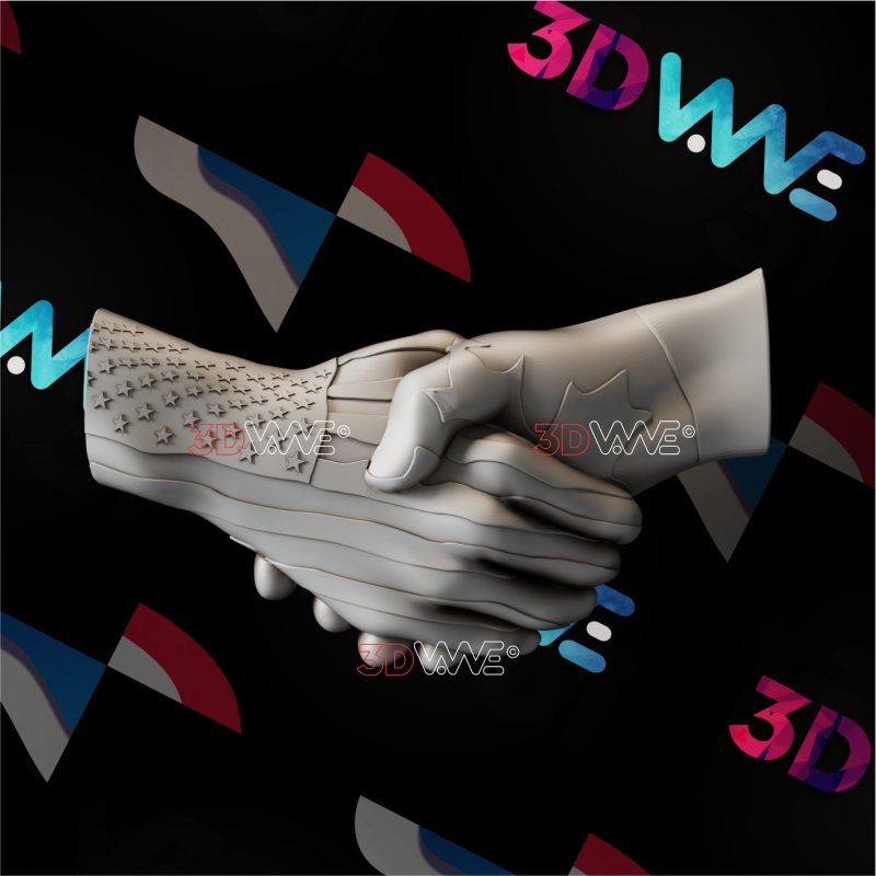 USA - CANADIAN FRIENDSHIP 3d stl 3DWave.us
