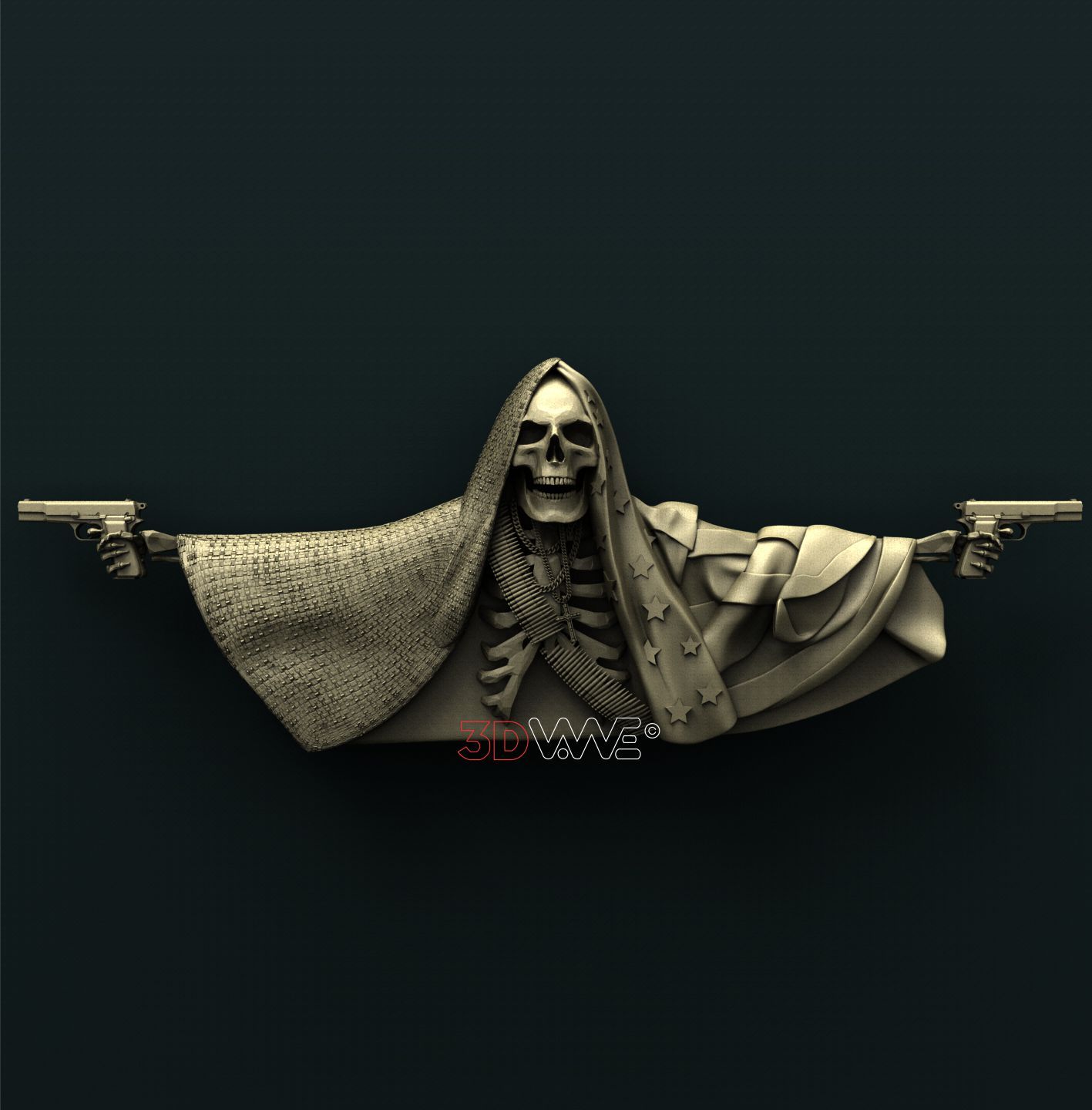 USA SKELETON 3D STL 3DWave