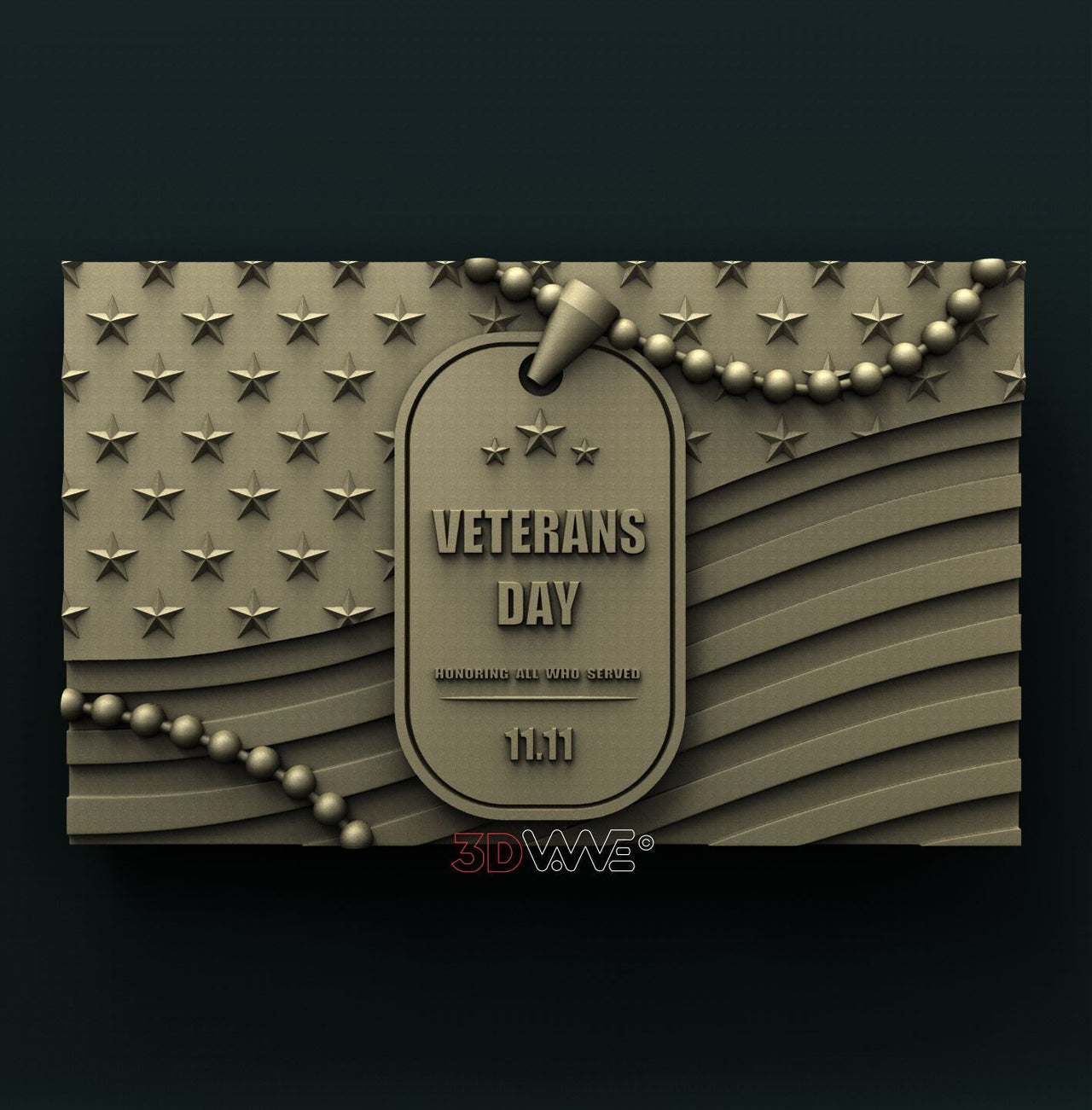 USA VETERANS DAY 3D STL 3DWave